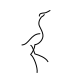 Minimalist heron crane fine line tattoo design