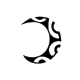 Minimalist moon fine line tattoo design