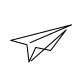 Minimalist paper plane boat fine line tattoo design