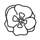 Minimalist poppy fine line tattoo design