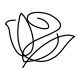 Minimalist rose fine line tattoo design