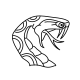 Minimalist snake fine line tattoo design