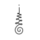 Minimalist unalome fine line tattoo design