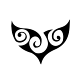 Minimalist whale tail fine line tattoo design